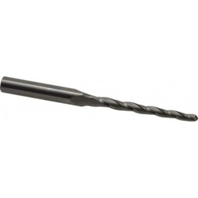 LMT Onsrud LP 1/8 Diam RH Solid Carbide 2-Flute Ball End Taper Upcut Spiral Router Bit Uncoated, 1-1/2 LOC, 1/4 Shank...